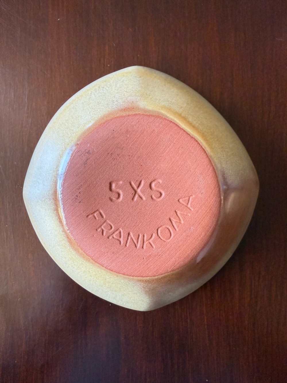 ✨ Vintage Frankoma Sand and Terracotta Rounded Square Pottery